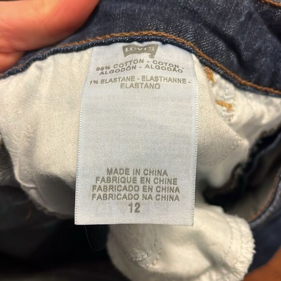 Levi’s Women's 526 Slender Bootcut Dark Wash Blue Jeans-sz 12 - Picture 7 of 8